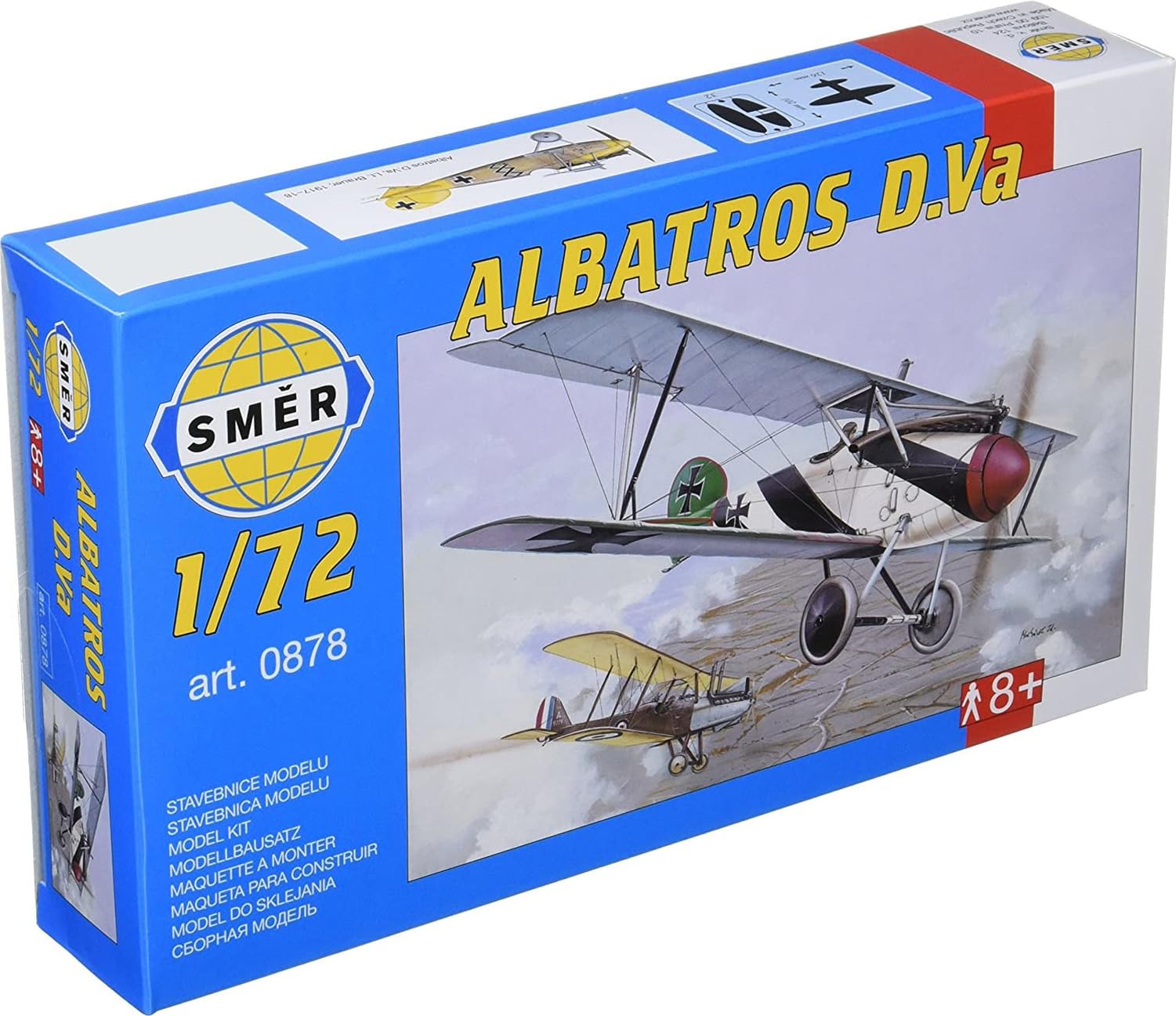 SEMAR 1/72 German Albatros D.5a Biplane Fighter Plastic Model Kit SME72878