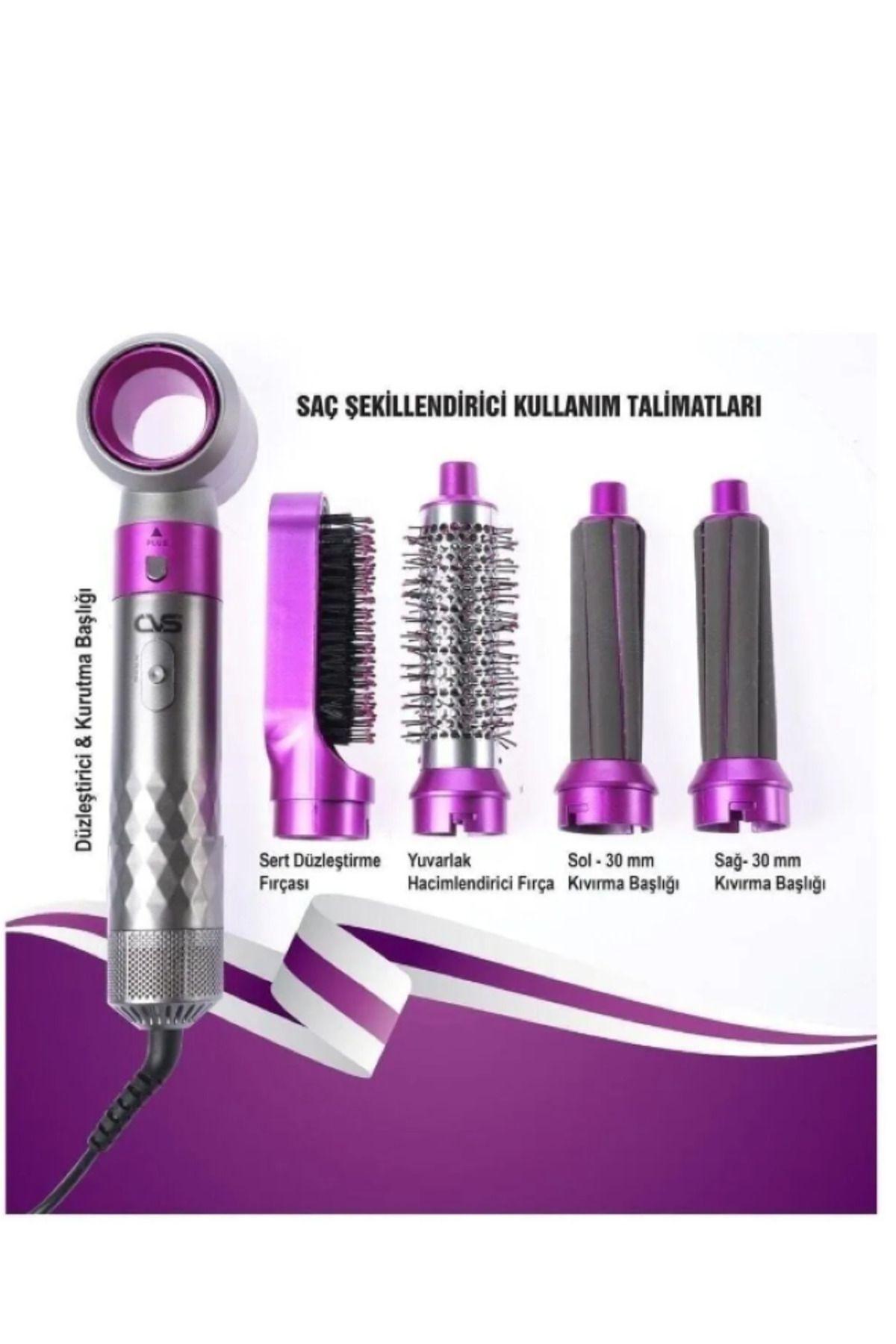 Многофункциональный профессиональный стайлер для волос нового поколения 5 в 1, 1000 Вт серый